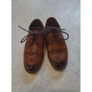 Stacy Adams Boy's SZ 11 kids Dickinson Cap Toe Brown Oxford shoes dress shoe